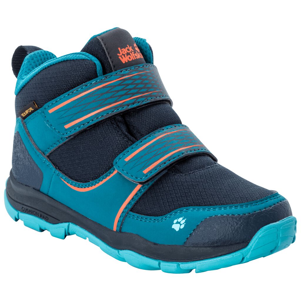 Jack Wolfskin MTN ATTACK 3 TEXAPORE MID Chaussures Enfant Bleu Foncé/Orange - EYMBLUS-16